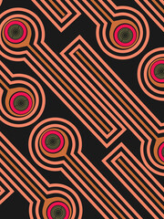 Vintage retro banner background. Colorful ornament wallpaper. Vector illustration. Party background pattern.