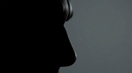 Tight close-up shot, intense jet black, artistic lighting, abstract patterns, pure black, deep shadows, de...nimalist artwork, soft gray background, flat design aesthetic, low saturation colors, asymm