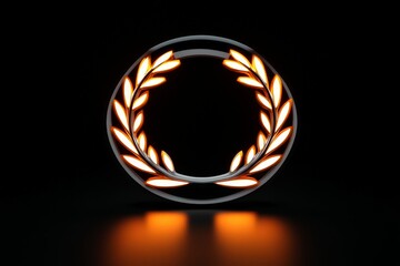 Sleek Neon Graduation Logo