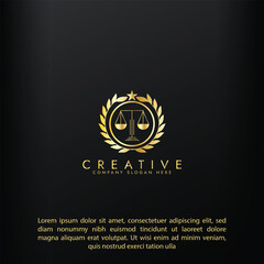 Law firm gold logo design,Revolution justice logo concept, Lawyer logo vector template design