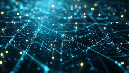 Obraz premium Abstract digital network connection glowing background