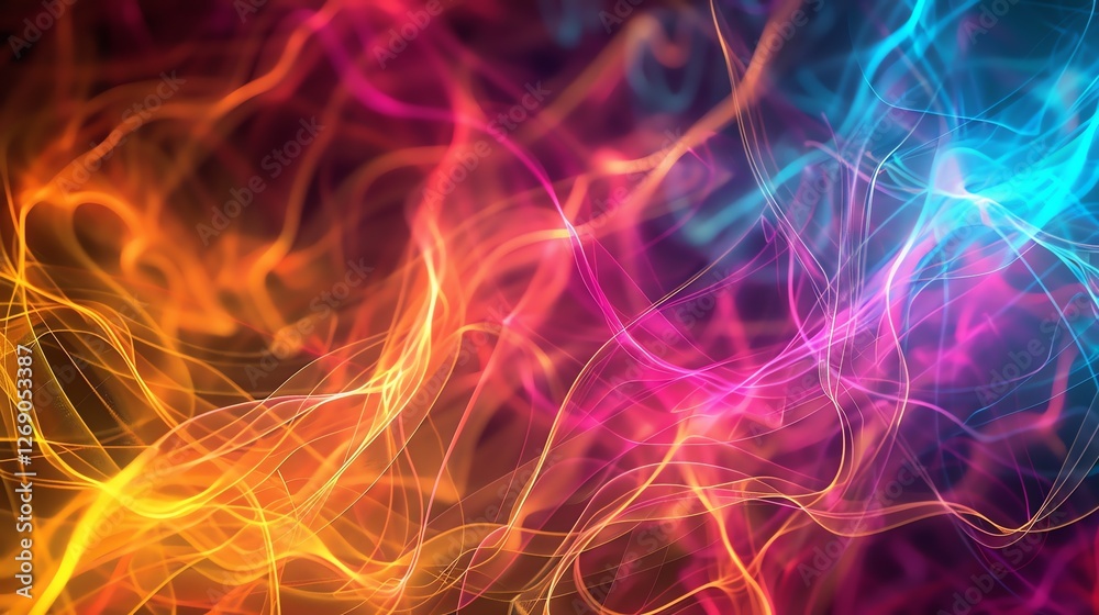 Wall mural abstract background with smooth and colorful gradient. wavy futuristic and dynamic. vibrant and brig