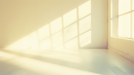 Sunlight Illuminating Empty Room Corner