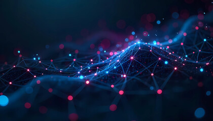 Obraz premium abstract technology particles mesh background
