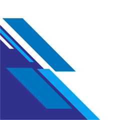 Blue Parallelogram Modern Corner Vector