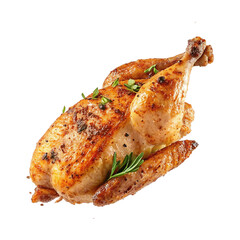 roasted chicken on a white background