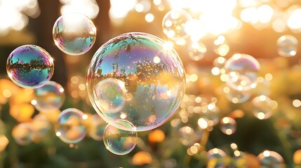 Transparent soap bubbles