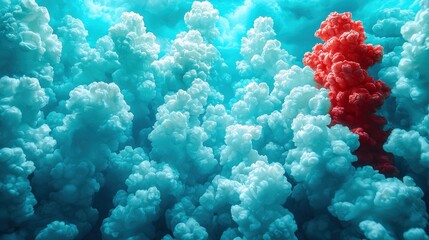 A majestic red cloud illuminating the sky at dusk with dramatic colorful features