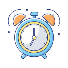 alarm clock icon, alarm clock vector illustration-simple illustration of alarm clock, perfect for alarm clock logos and icons