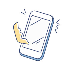 broken phone icon, broken phone vector illustration-simple illustration of broken phone, perfect for broken phone logos and icons