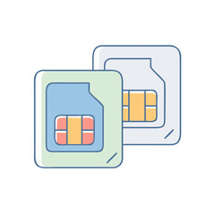 dual sim icon, dual sim vector illustration-simple illustration of dual sim, perfect for dual sim logos and icons