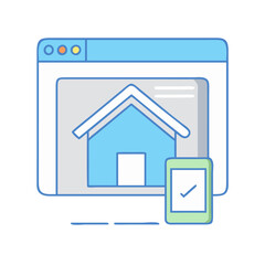 home screen icon, home screen vector illustration-simple illustration of home screen, perfect for home screen logos and icons