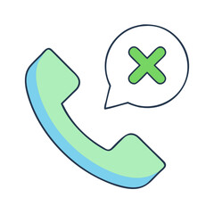 missed call icon, missed call vector illustration-simple illustration of missed call, perfect for missed call logos and icons