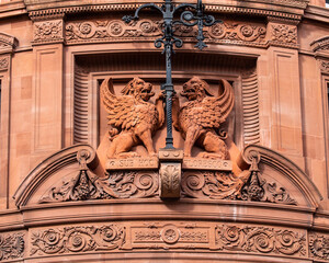 Architectural Detail on Fleet Street in London, UK
