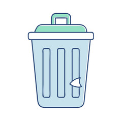 trash can icon, trash can vector illustration-simple illustration of trash can, perfect for trash can logos and icons