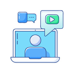 video call icon, video call vector illustration-simple illustration of video call, perfect for video call logos and icons