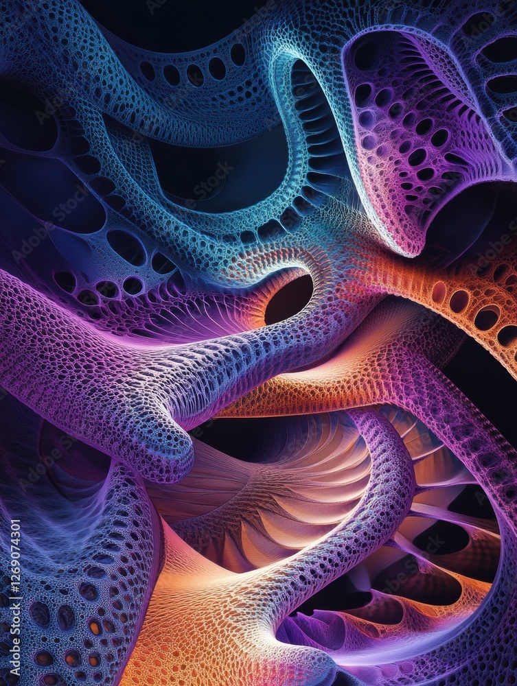 Poster colorful abstract patterns create a mesmerizing visual experience in intricate swirling forms. gener
