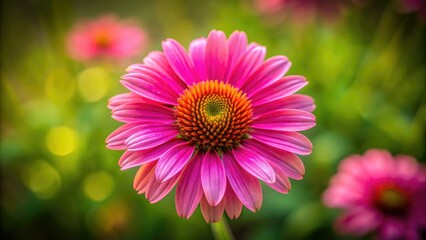 Tiny pink Midwest wildflower, a tilt-shift macro reveals its delicate beauty in miniature.