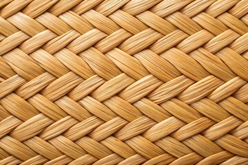 Intricate Handwoven Straw Mat Featuring Beautiful Overlapping Fiber Patterns and Textures