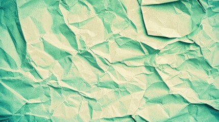 Fototapeta premium Abstract Green Crumpled Paper Texture Background