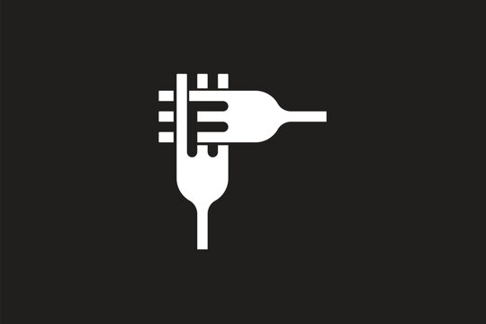 recommend clip art: letter F and forks logo design