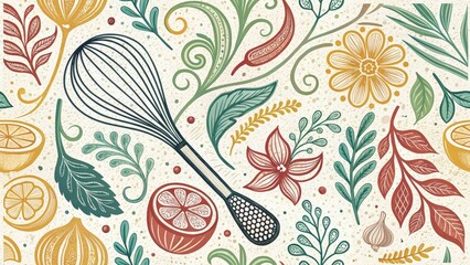 Artistic Culinary Smudge Patterns: Food Design Photography, Abstract Food Textures, Gourmet Paint Splatter