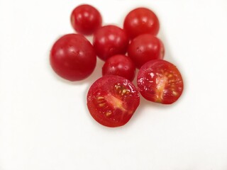 tomato fruit isolated white background