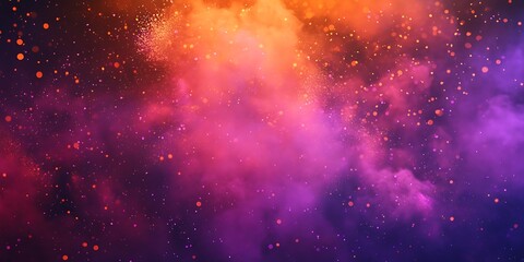 Naklejka premium Colored powder explosion. Abstract closeup dust on backdrop. Colorful explode. Paint holi