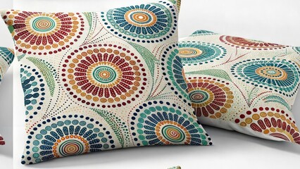 Drone Photography Stippling Dot Art Pillow Cover Designs: Aerial Views, Geometric Patterns, Nature Inspiration