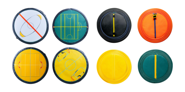Colorful Round Markers for Sports Fields with Different Patterns - Powered by Adobe