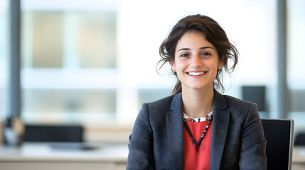 Business Style Photography of a Young Woman Smiling
