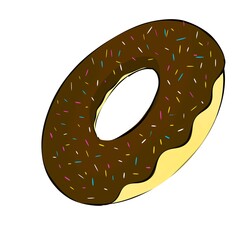 donut with chocolate
