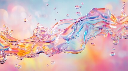 Colorful liquid splash in dynamic motion