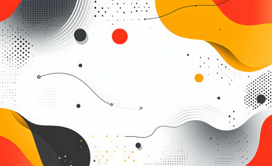 Abstract technology background vector presentation design with digital elements and circles on a white background