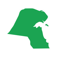 map of Kuwait green icon