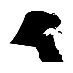 map of Kuwait glyph icon