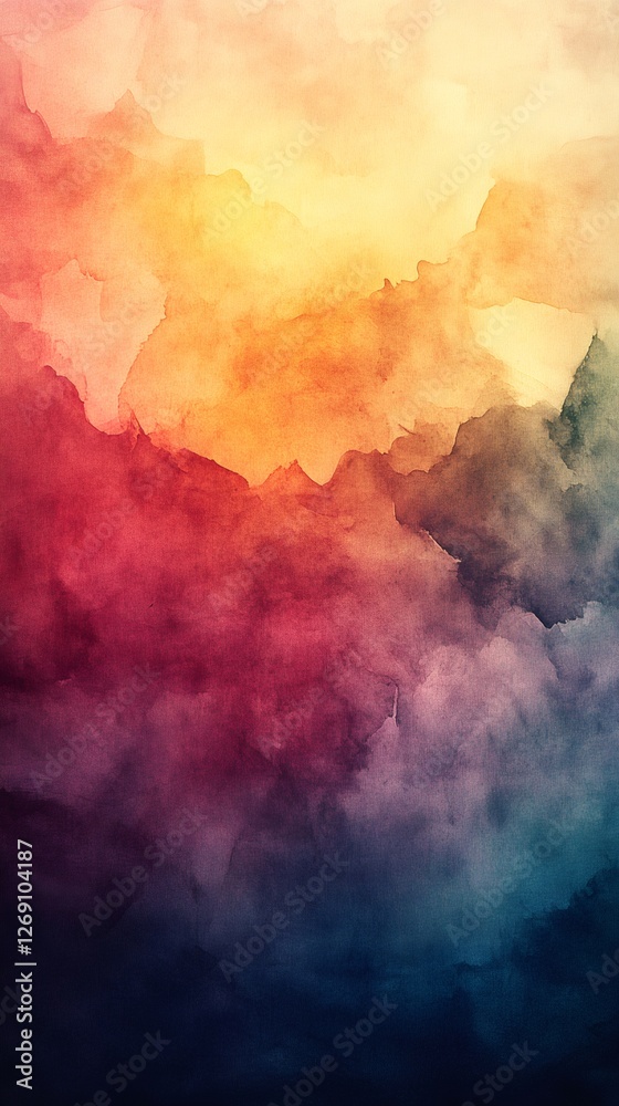Poster colorful abstract watercolor background creating a stunning visual design