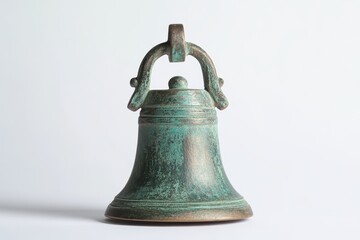 Vintage Bell on Plain White Background