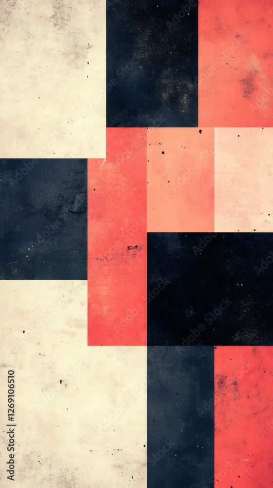 Aufkleber Abstract geometric background showing a retro pattern with colorful squares