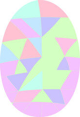 Abstract Easter egg in soft pastel tones with delicate patterns and smooth gradients. A modern and artistic representation of the holiday, perfect for spring designs, greeting cards, and festive decor