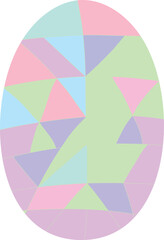 Abstract Easter egg in soft pastel tones with delicate patterns and smooth gradients. A modern and artistic representation of the holiday, perfect for spring designs, greeting cards, and festive decor