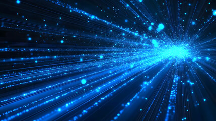 Fototapeta premium blue abstract technology vector background, speed connection network technology concept, futuristic cyberspace background