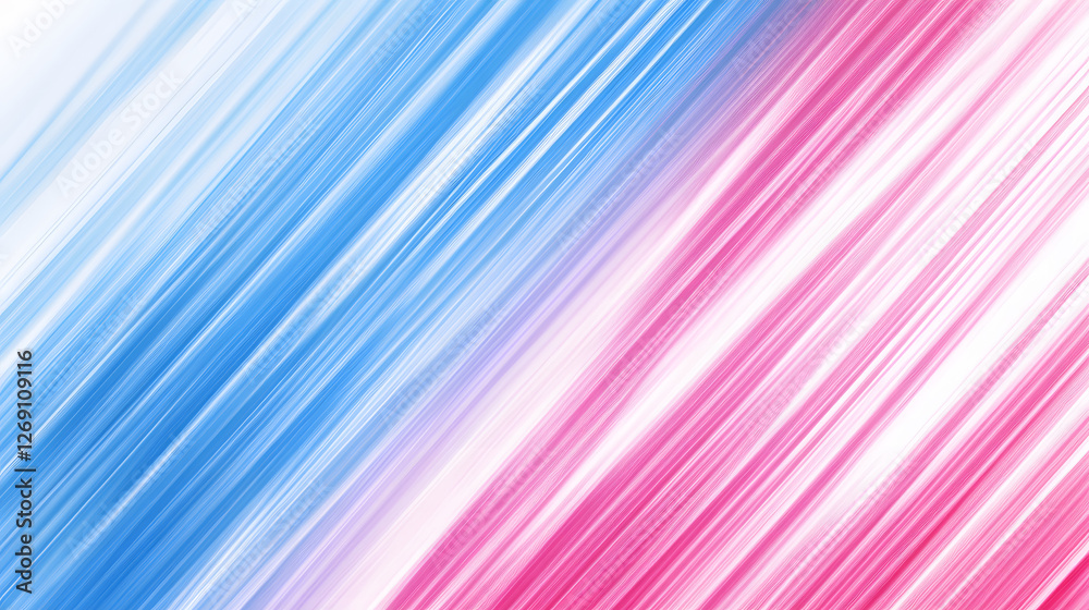 Poster A vibrant blend of blue and pink diagonal streaks, creating a dynamic abstract background with a smooth gradient effect
