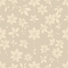 seamless pattern with flowers, Seamless floral pattern. illustration. Hand drawn flowers and leaves of clover. Vintage detailed style, Seamless flower pattern textiles design. natural seamless pattern