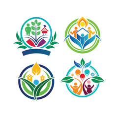 Modern Welfare Association Logo Community, Education and Healthcare Branding