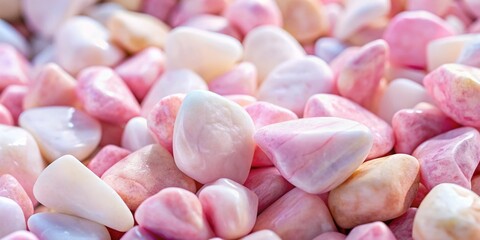 Obraz premium Polished Pastel Pink & White Stone Background Texture - Smooth Surface Detail