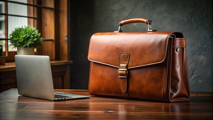 Professional Genuine Leather Briefcase for Laptop - Stylish & Durable Computer Bag