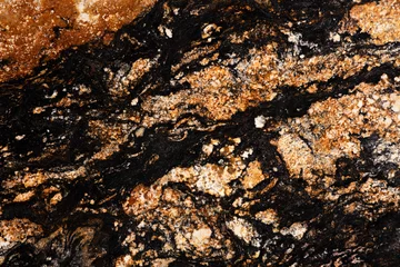 Fotobehang Stylish Black Sedna - granite background, texture in elegant dark colors as part of your design. © Dmytro Synelnychenko