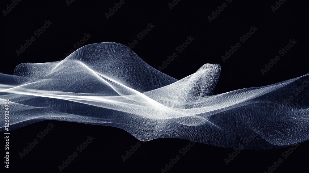 Poster abstract data flow with interconnected cloud networks, symbolizing modern ai-driven connectivity.