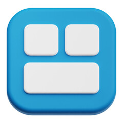 layout editor 3d icon isolated on the transparent background